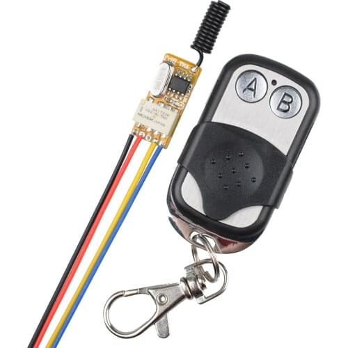 Smart Remote Control Switch 3.7V 4.5V 5V 6V 9V 12V Relay Contact Wireless Switch Learning ASK Portable LED Remote Lighting 50PCS