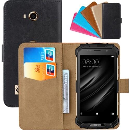 Luxury Wallet Case For Doogee S60 Lite PU Leather Retro Flip Cover Magnetic Fashion Cases Strap