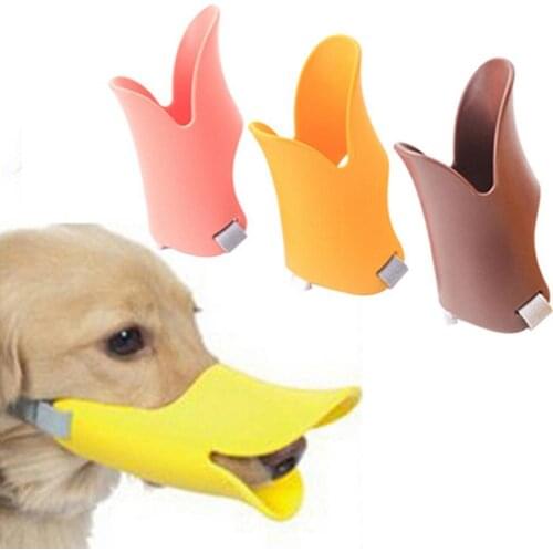 Dog Anti Bite Duck Mouth Shape Dog Mouth Cover Silicone Biteproof Pet Muzzle