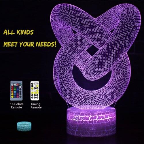 3D 7 Color Changing Yoga LED Meditation of Acrylic Night Light Bedroom Illusion Lamp Livingroom Bedside Decor USB Modern Desk