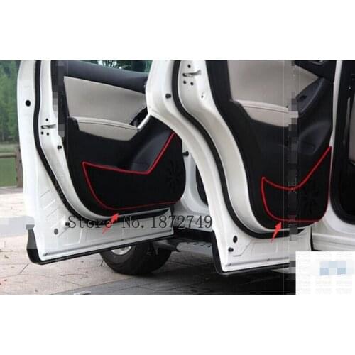 Inner Door protection protective pad kick pad 4pcs For Mazda CX-5 2013 2014 2015