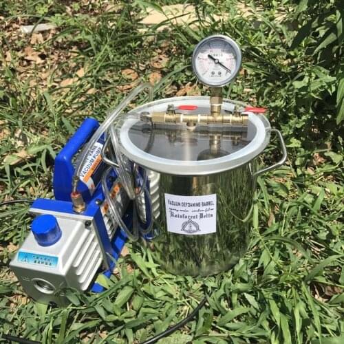 1.6 Gallon Vacuum Chamber and Pump with 3.5 CFM 1 Stage Vacuum Pump Air Conditioning HVAC
