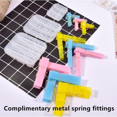 1 PCS Creative Clip Silicone Mold DIY Jewelry Making Tool Moulds UV Epoxy Resin Decorative Craft