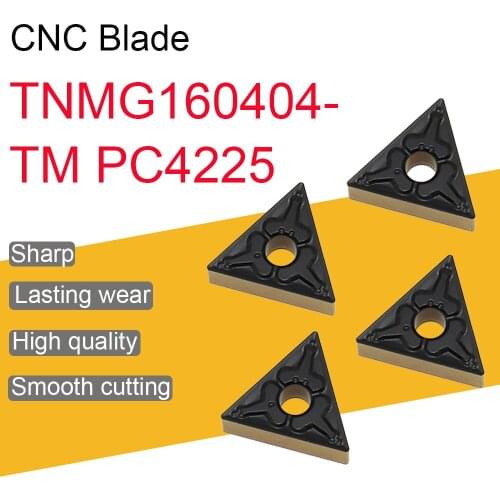 10PCS TNMG160404-TM PC4225 Carbide Inserts High Quality TNMG 1600404 External Turning Tool Lathe Cutter Tool Machine