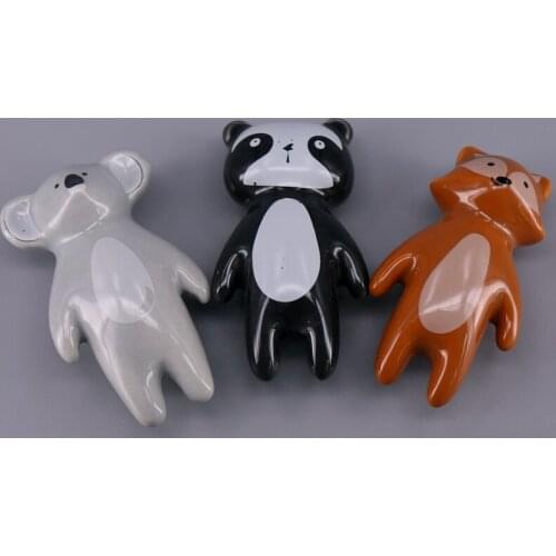 1x Cartoon animal drawer Dresser Handles Single Hole Kitchen Cabinet Door Handle Pull Knobs Ceramic Furniture Hardware