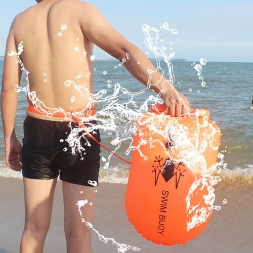 20L Swim Buoy Swim Bubble Thickened Life-Saving Dry Drift Bag Professional Swimming PVC Buoy Safety Air Dry Tow Bags