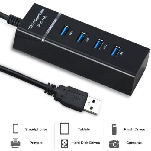 Micro 4-Port 3.0 Hub Expander USB 3.0 HUB High Speed Multi USB Ports Splitter for PS4 PS4 Pro PS4 Slim Xbox ONE Xbox One S PC