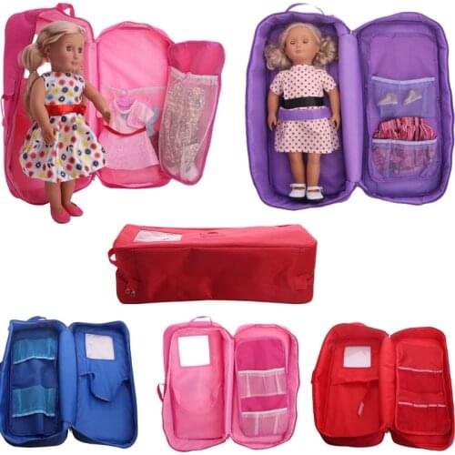 Doll Accessories Doll/Clothes Storage Bag Canvas Material For 18 Inch Americna Doll Girls 43 Cm Reborn Baby Dolls Genertion Toys