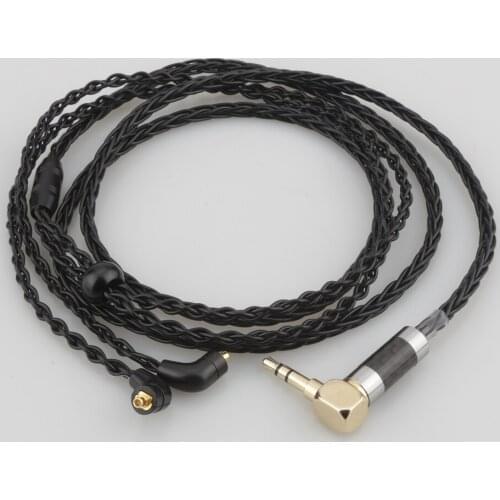 Audiocrast 3.5mm Right angled stereo Plug 8 Core Silver Plated OCC Earphone Cable For Etymotic ER4 XR SR ER4SR ER4XR ER3sr er3se