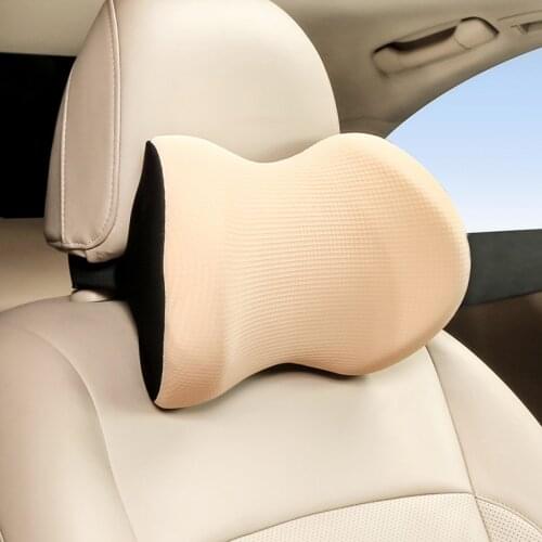 Car Neck Headrest Pillow Ice Silk Auto Seat Neck Head Support Pillow For Car Travel Sleep Memory Foam Head Neck Rest Pillow