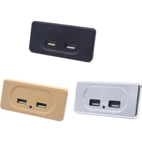 A70F Car Charger Socket Adapter Dual USB with Fast Charge Technology Dual Ports Compatible with RV Motorcycle Auto