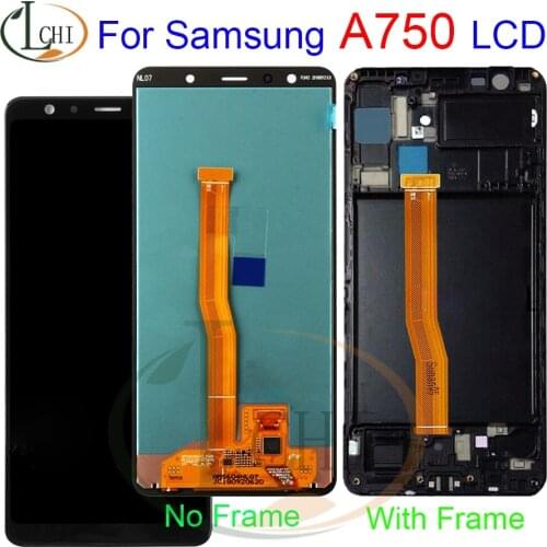 For Samsung Galaxy A7 2018 SM-A750F A750F A750 A750F/DS LCD with frame Display Touch Screen Digitizer Assembly Replace A750 lcd