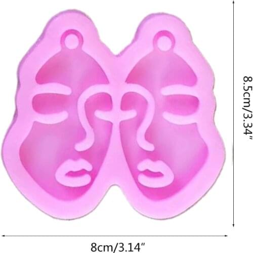 DIY Beauty Face Keychain Pendant Silicone Mould Crafts Decorations Making Tool Crystal Epoxy Resin Mold 1XCA