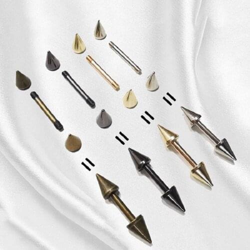 Double size screw metal spikes corns garment rivet studs with screws for bag, hat, shoe,leather chocker diy craft accessory