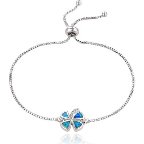 KAMAF Fashion Style Bracelet Opal Clover DIY Jewelry Accessories and Adjustable Bracelet Womens Party Accessories