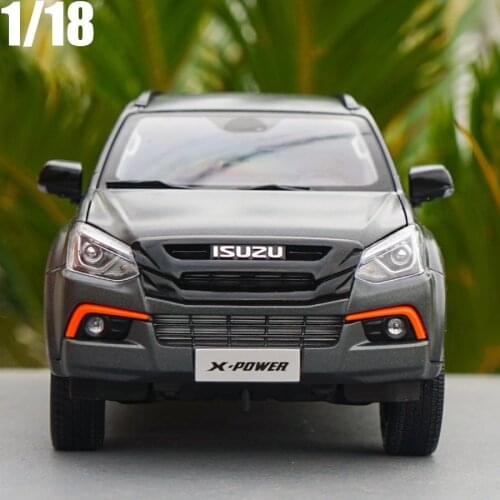 1:18 Diecast Model For ISUZU MU-X X-Power 2019 Matte Black SUV Alloy Toy Car Collection Gifts Free Shipping