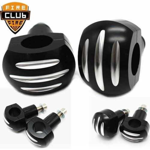 Motorcycle Black Round Handlebar Riser Mounts Clamp Fits For Harley Custom Bobber Racer Cruiser