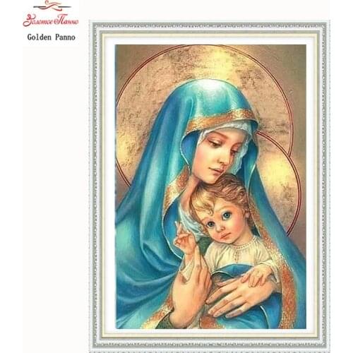 Golden Panno Needlework DIY DMC Cross stitch Sets For Embroidery kits Precise unprinted religion Patterns Counted Cross-stitch