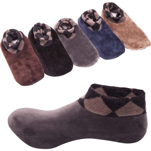 Men Women Thicken Winter Warm Socks Non Slip Indoor Floor Soft Casual Slipper Hosiery A66