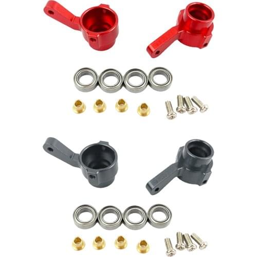 Alloy Steering Hub Carrier with Bearings and Mounting Accessories for WPL 1:16 RC Crawler Car Upgrade Parts