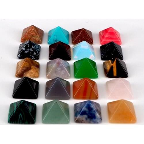 New 7pcs/set Pyramid Gemstone Natural Stone Crystal Quartz Healing Crystals Point Chakra Home Office Decoration Crafts