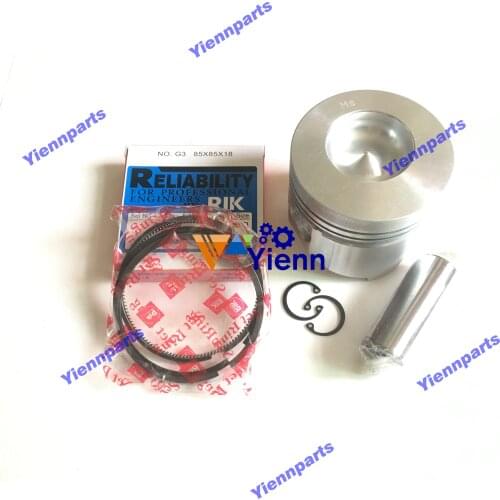3TNC80 3TNC80L Piston Kit With Ring Set For Yanmar F200 F220 YM206 Loader Tractor Excavator Diesel Engine Repair Parts