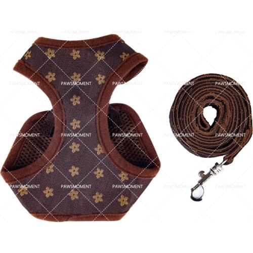 Luxury Materials Chihuahua Outdoor Leash Pet Dog Harness Leash Set for Small Dogs Collar for Yorkies Dog Accessories LC0246