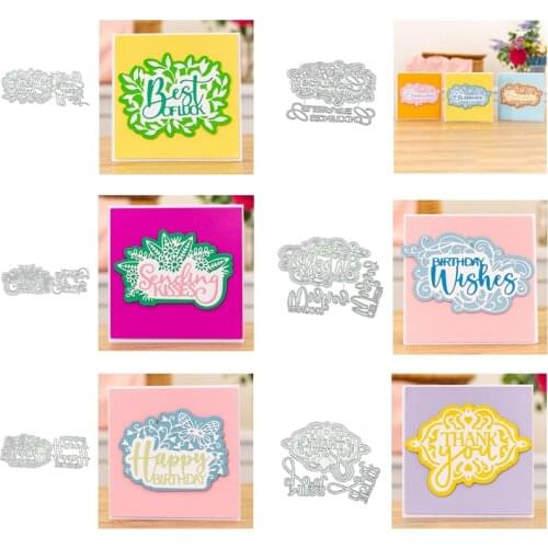 Birthday Greetings Metal Cutting Dies for Scrapbooking Handmade Tools Mold Cut Stencil New 2021 DIY Card Make Mould Model Craft
