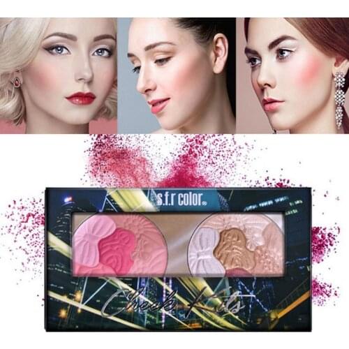 Five-color Petal Rouge Blush Face Blush Makeup Palette Natural Lasting Waterproof Natural Minerals Easy To Wear Cosmetic TSLM2