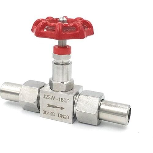 Adjustable Plug needle valve J23W-160P DN15 stainless steel high temperature welding J23W 160P needle valve