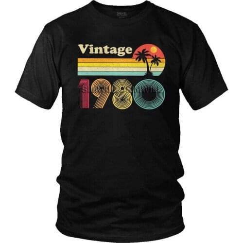 Legends Are Born In 1980 T-Shirt Men Streetwear T Shirt Short Sleeve 41 Years Old 41st Birthday Gift Tshirt 100% Cotton Tees Top