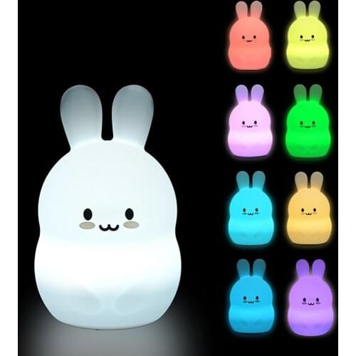 Silicone Night Light With Remote Control LED Light Washable USB Rechargeable Battery Night Light 700mAh
