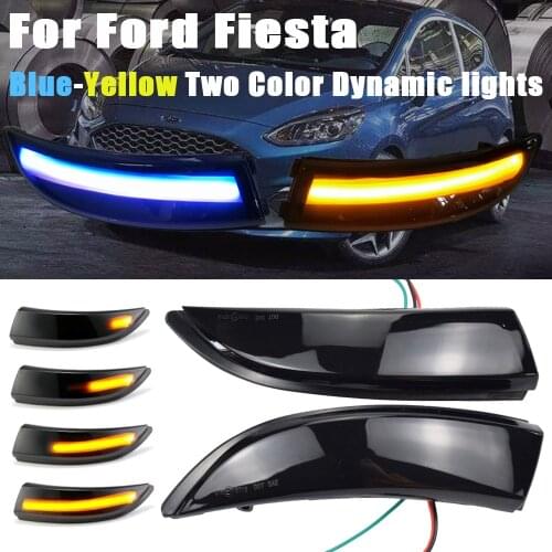LED Dynamic Turn Signal Light Side Mirror Sequential Indicator Blinker Lamp For Ford Fiesta MK6 VI /UK MK7 2008-17 B-Max 2012-17