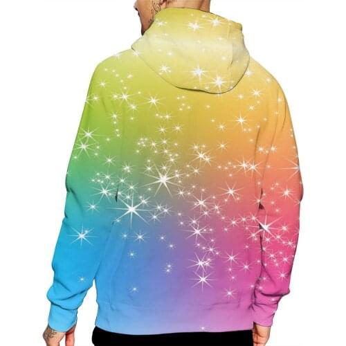 Rainbow Tie-dye Oversize man Hoodies 2021 Spring Fashion Ladies Streetwear cute Outfits Boyfriend Loose Hoodies Unisex
