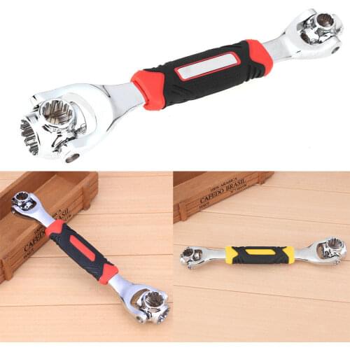 48 in 1 Socket Wrench Rotary Spanner Work with Spline Bolts 360 Degree Rotation Spanner Universal Furniture Car Repair Hand Tool