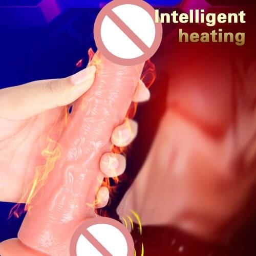 Electric Heating Vibrating Big Huge Penis G Spot Stimulator Sex Toys for Women USB Rechargeable Speed Realistic Dildo Vibrator