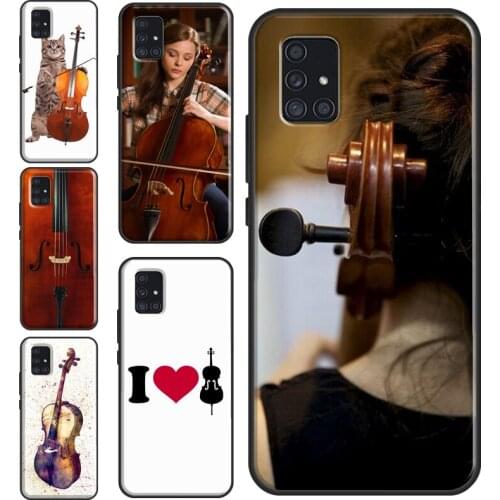 Cello Music Instrument Art Case For Samsung A72 A52 A42 A32 A12 A02 S A10 A30 A50 A70 A21S A20e A11 A31 A41 A51 A71