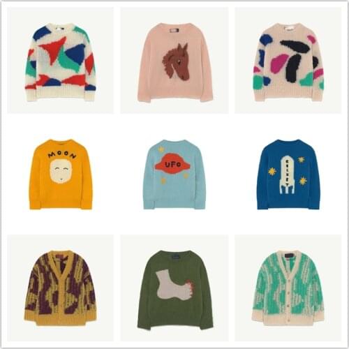 In STOCK Autumn and Winter Sweater New TAO Pullover Color Matching Boys and Girls Childrens Sweaters Casual Sweaters