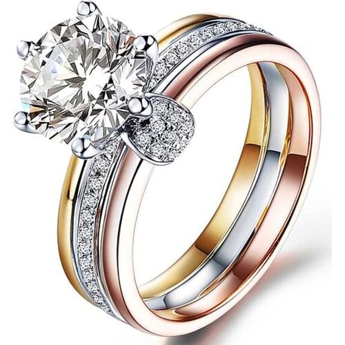 18K Au750 Yellow White Rose Gold Women Wedding Party Engagement Ring 1 2 3 4 5 Carat Round Moissanite Diamond Ring Crown Elegant