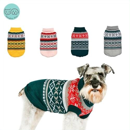Pet Dog Winter Sweater Vest Christmas Clothes Puppy Holiday Clothing For Small Medium Dogs French Bulldogs ropa perro