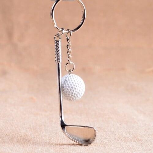 1PC Golf Ball Key Chain Metal Keychain Car Key Chain Key Ring sporting goods sports Gift For Souvenir Ball Metal Craft MY 007