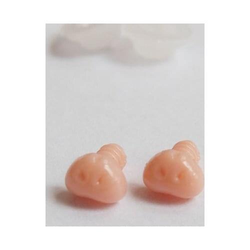 100pcs/lot 6x5mm tiny cute animal toy nose plastic safety toy nose + hard washer for diy plush doll findings