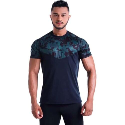2021Jogging Leisure Fitness Short Sleeve T-Shirt Men Compression T-Shirt Sport T-Shirt Men Gymnastics T-Shirt 2XL