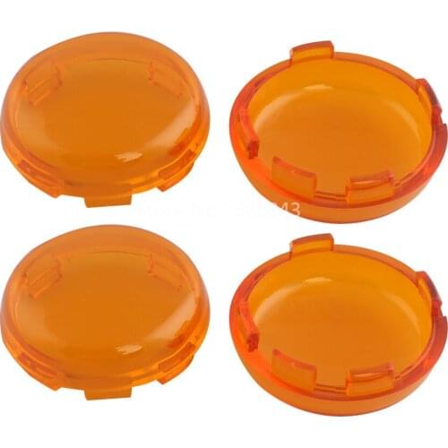 4PCS Turn Signal Light Lens Cover Fit For Harley Dyna Softail Sportster 1200 883 Fatboy Electra Heritage King