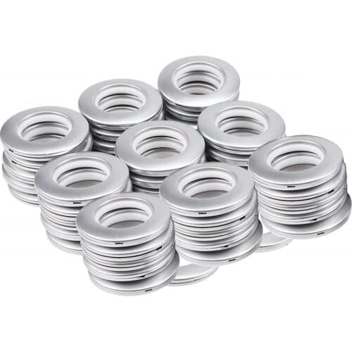 50 Pack Curtain Grommet, Inner Diameter 4m Curtain Eyelet Rings Nanoscale Low Noise Roman Ring (Silver)