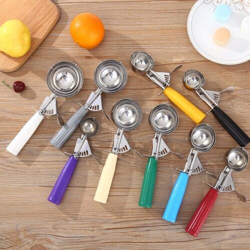 Non-Stick Ice Cream Mash Potato Ball Scoop Stainless Steel Fruit Ice Ball Spoon Ice Cream Ball Scoop Kitchen Ice Cream Home Cake