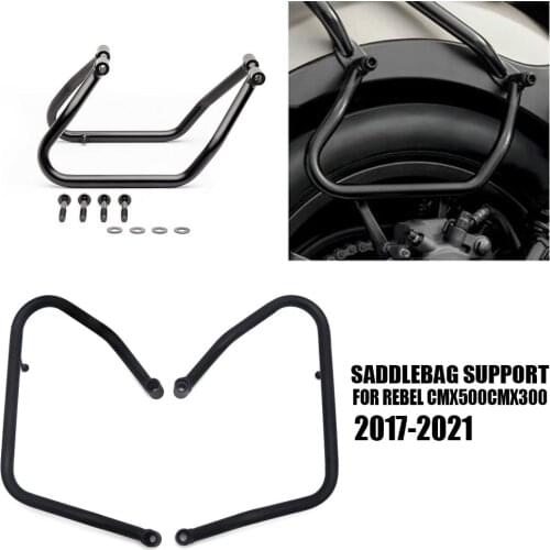 Side Saddle Box Bags Rack For Honda Rebel CMX CM 500 300 CMX500 CMX300 2017-2021 Motorcycle Saddlebag Support Bar Mount Bracket