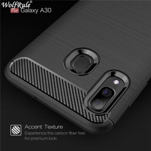 For Cover Samsung Galaxy A30 Case Silicone Rubber Bumper Case For Samsung A30 Carbon Fiber Phone Cases For Samsung Galaxy A30
