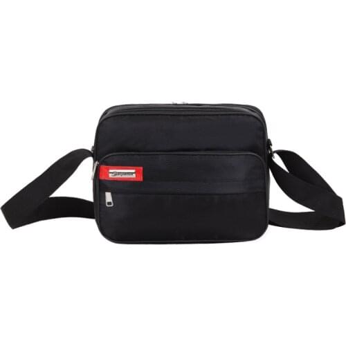 Mens Black shoulder bag small messenger bag male Men Handbag nylon Waterproof zero wallet Mobile phone bag Light Square Bag