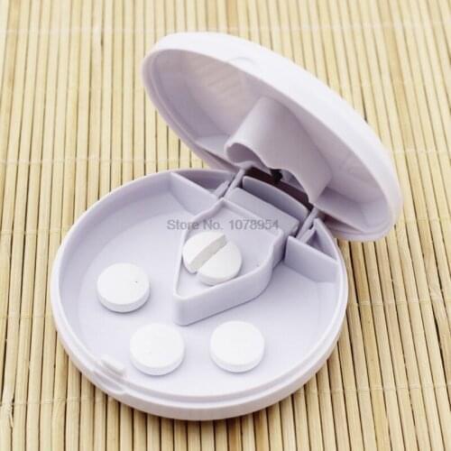 By ems or dhl 500pcs Refillable Bottles Pill Medicine Crusher Tablet Divider Cutter Storage Box